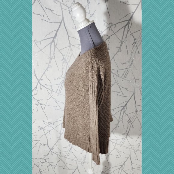 Eileen Fisher Beige Yak & Wool Blend Crewneck Sweater - Picture 3 of 5